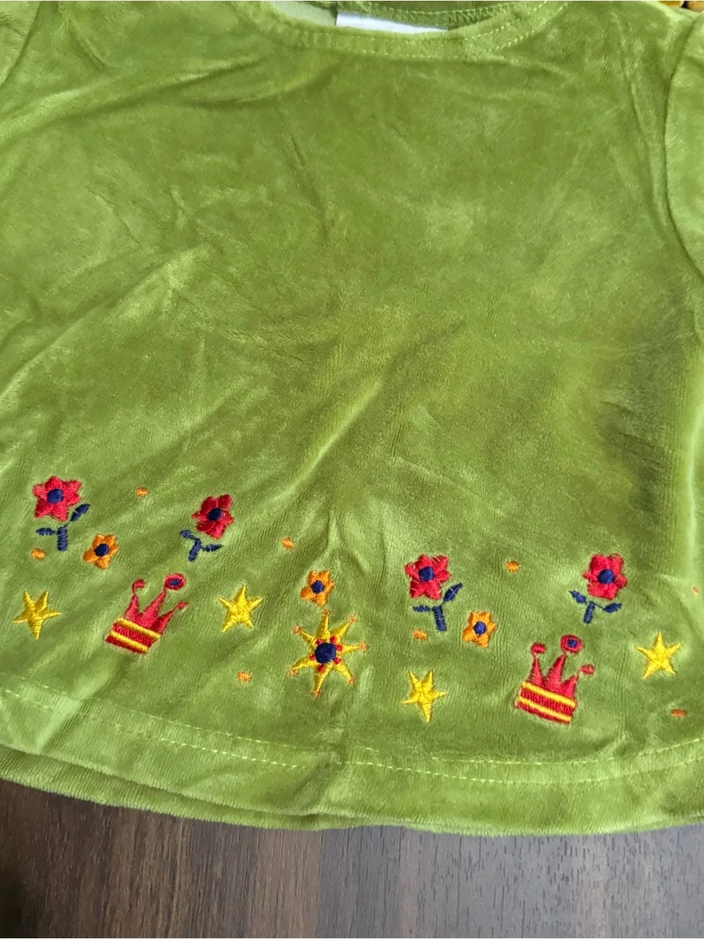 Baby girl vintage Gymboree rainbow tag 1998 and planet cotton shirt set